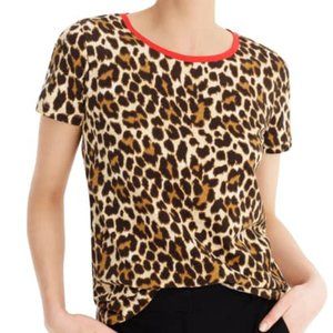 J. Crew Animal Print Ringer Tee